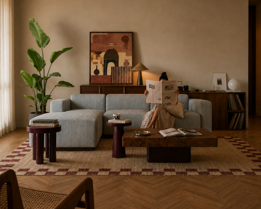 Bayt sofa styled in a real living room